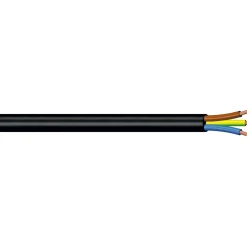 Cavo H03VV-F 3x0,75 mm² 25 m nero