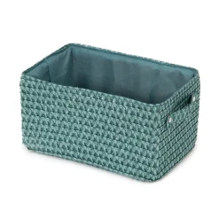 Cestino portaoggetti Lilou verde 23x15x12 cm