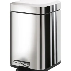 Cestino da bagno Argenta in metallo 3 l cromo