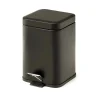 Cestino da bagno in acciaio inox 3 l nero