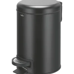 Cestino da bagno in metallo 3 l nero