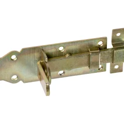 Chiavistello chiudibile con lucchetto zincato 120x50 mm giallo