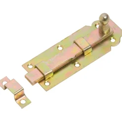 Chiavistello per finestra con manopola zincato 120x45 mm giallo
