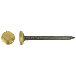 Chiodo testa ottone bombata acciao blu temperato 2x25 mm x18 pz