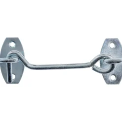 Chiusura a gancio antivento con staffa zincata 5,2x100 mm