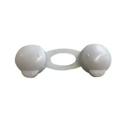 Chiusura di sicurezza multiuso per armadi bianco 10 cm 2 pz