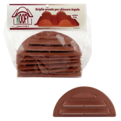 Chiusura in plastica per tegola etrusca col terracotta cfz 6 pz
