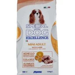 Cibo secco per cani Monge Special Dog Excellence Mini Adult Agnello 1,5 kg