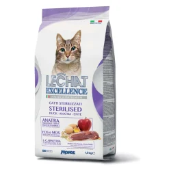 Cibo secco per gatti Monge Lechat Excellence Sterilised con anatra 1,5 kg