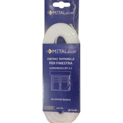 Cintino tapparella per finestra in cotone bianco 22 mm x 5,5 mt 18 gr