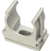Clips fissatubo a scatto per tubi Ø 20 mm grigie 25 pz