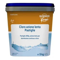Cloro pastiglie azione lenta per disinfezione continua 5 kg