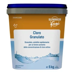 Cloro rapido granulato trattamento urto piscina 5 kg