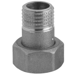 Codolo diritto sede piana calotta maschio-femmina 1/2" x 3/4" nichelato