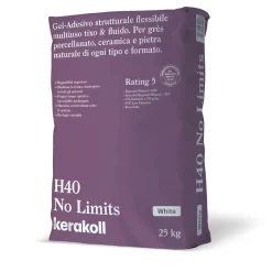 Colla in gel H40 No limits Kerakoll bianco 25 kg