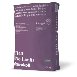Colla in gel H40 No limits Kerakoll grigio 25 kg