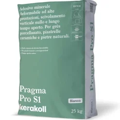 Colla per piastrelle gres adesivo minerale Pro S1 25 kg bianco