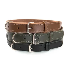Collare in pelle classic nero Small