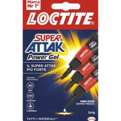 Colla universale Loctite Super Attak Power Gel Mini Dosi 3 x 1 g