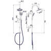 Colonna doccia Aruba tonda 3 getti cromo