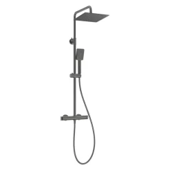 Colonna doccia con miscelatore termostatico Idrostile titanio 250x250 mm