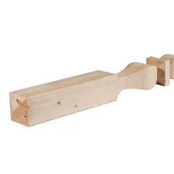 Colonna sagomata in legno di abete non verniciato 95 x 95 x 1170 mm