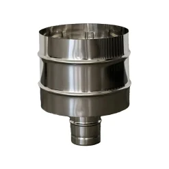 Comignolo antivento antipioggia tondo inox AISI 304 Ø 80 mm