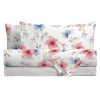 Completo letto matrimoniale stampato floreale beige
