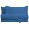 Completo letto matrimoniale tinta unita 100% cotone