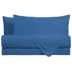 Completo letto matrimoniale tinta unita 100% cotone