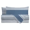 Completo letto singolo stampato geometrico azzurro