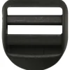 Confezione 2 fibbie regolabili nylon per cinghia 25 mm