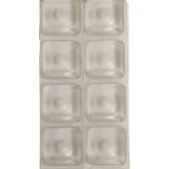 Confezione 8 paracolpi quadro 16 x 16 mm trasparente