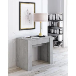 Consolle allungabile Luka cemento 90x52x77 cm