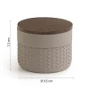 Contenitore Thea Bamboom in resina grigio/naturale scuro