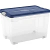 Contenitore in plastica Cadiz 38x58x37 cm XL trasparente/blu