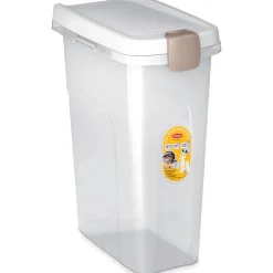 Contenitore Pet Food Stefanplast fusto trasparente e coperchio bianco 25 l