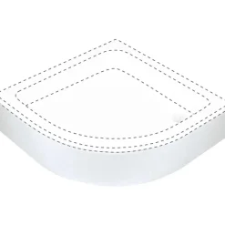 Coperchio piatto doccia semicircolare Idrostile 90 cm bianco