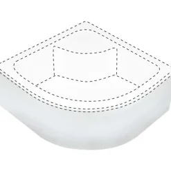Coperchio piatto doccia semicircolare Idrostile 90x90 cm bianco