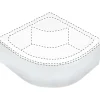 Coperchio piatto doccia semicircolare Idrostile 80x80 cm bianco