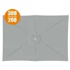Copertura in poliestere 160gr per ombrellone rettangolare 3x2m grigio