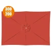 Copertura in poliestere 160gr per ombrellone rettangolare 3x2m mattone
