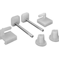 Coppia supporti sedili wc con bulloni in metallo