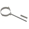 Coppia collari per tubi fumo con tassello Ø 80 mm bianco