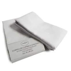 Copri cuscino con cerniera 50x80 cm 2 pz bianco a righe