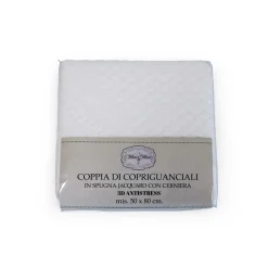 Copri cuscino in spugna con cerniera 52x82 cm 2 pz bianco jacquard