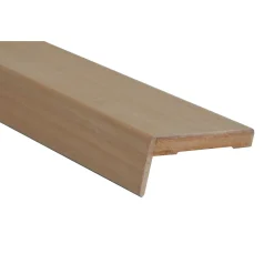 Coprifilo liscio impiallacciato grezzo altezza 7 cm con aletta