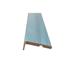 Coprifilo liscio in mdf impiallacciato Micro Grigio alt 7 cm con aletta