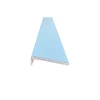 Coprifilo liscio listellare laminato Bianco alt 7 cm con aletta