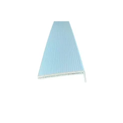 Coprifilo liscio listellare laminato Bianco Matrix alt 9 cm con aletta